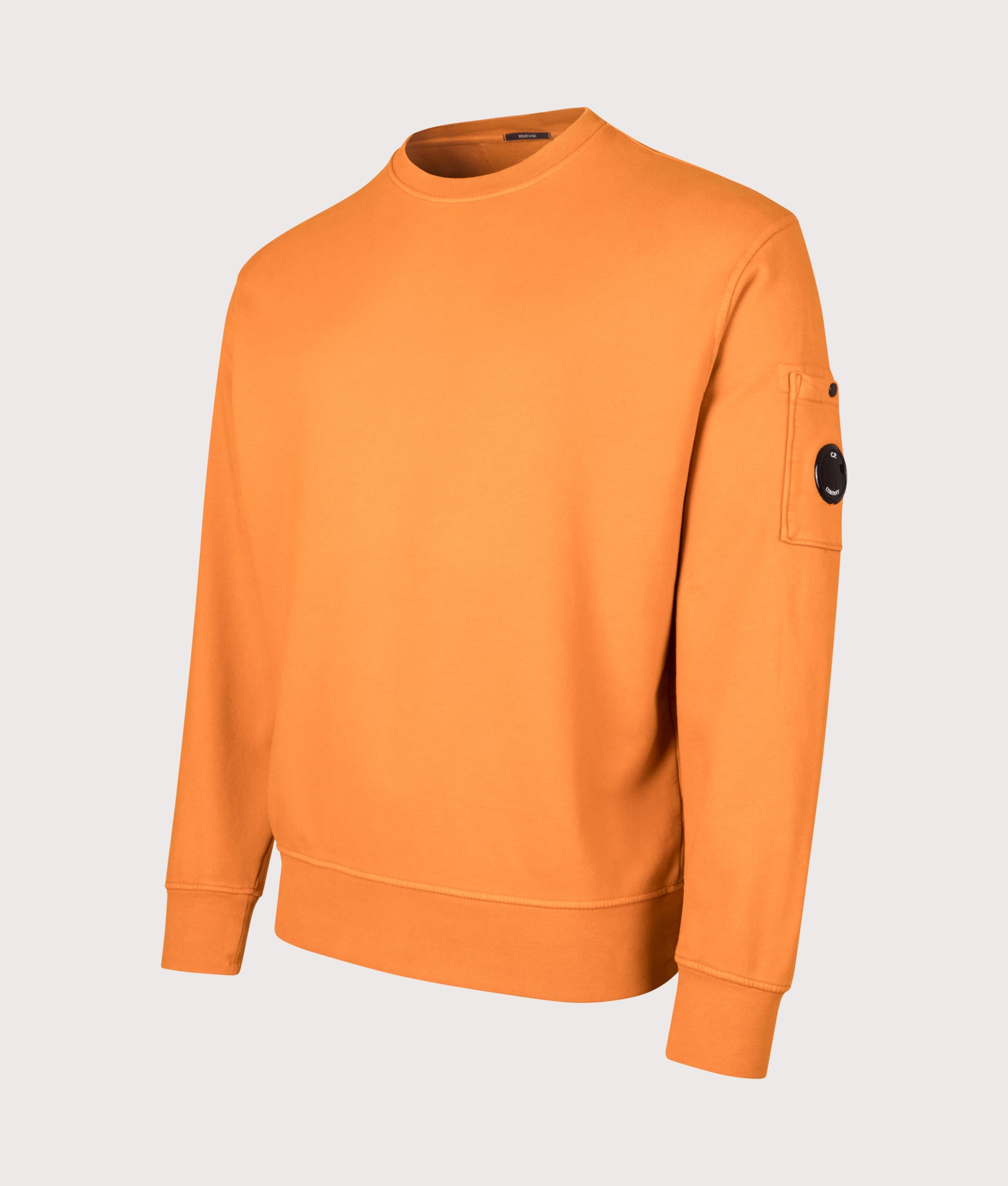 Diagonal Fleece Crewneck Lens Sweatshirt. Shot by EVVS. Front angled shot.