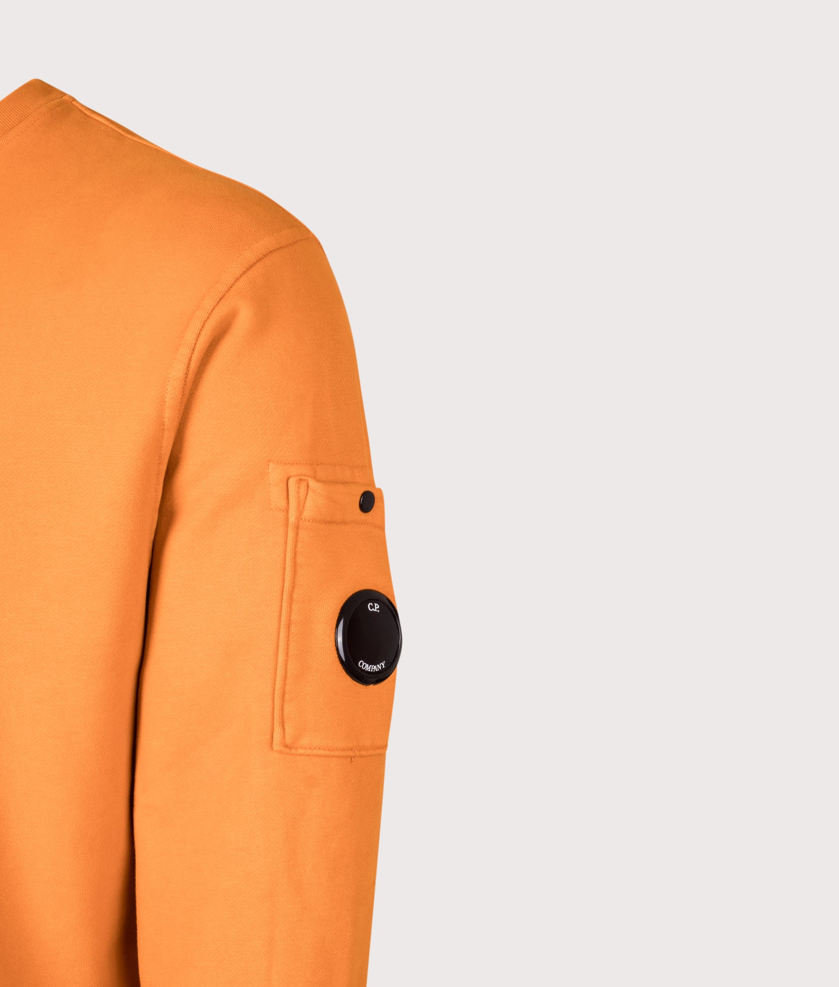 Diagonal Fleece Crewneck Lens Sweatshirt. Shot by EVVS. Detail shot.