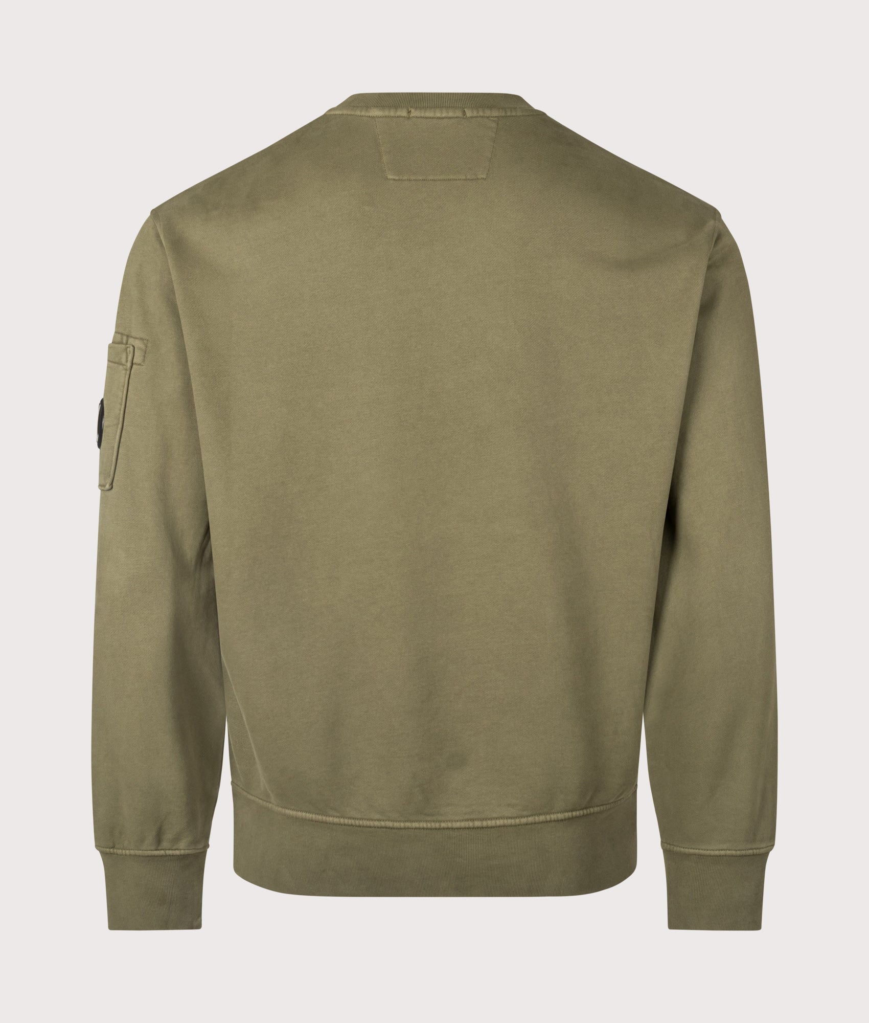 Diagonal Fleece Crewneck Lens Sweatshirt. Shot by EQVVS. Back shot.