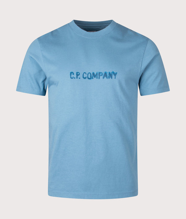 Jersey Logo T-Shirt in Aegean Blue | C.P. Company | EQVVS