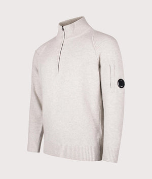 Lambswool GRS Quarter Zip Jumper. Shot by EQVVS. Front detail shot.