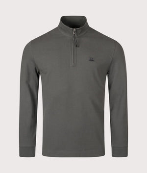 Stretch Piqué Quarter Zip Polo Shirt in Shadow Company EQVVS