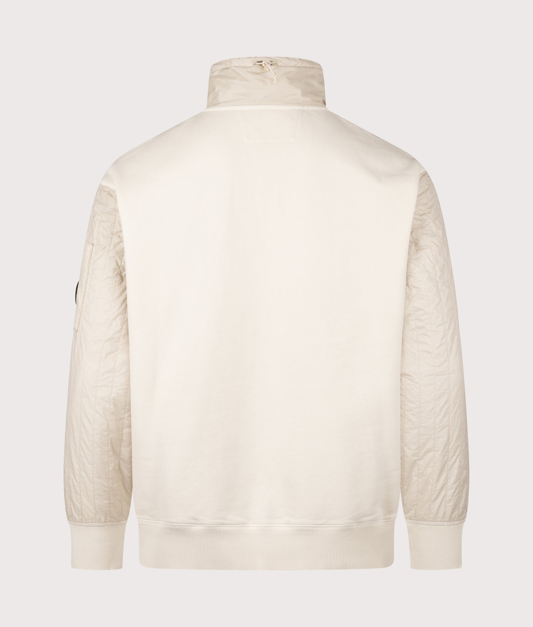 Diagonal Raised Fleece Quarter Zip Sweatshirt by C.P. Company. Shot by EQVVS. Back shot.