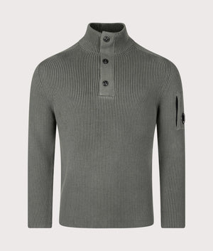 Full Rib Half Button Jumper. Shot by EQVVS. Front shot.