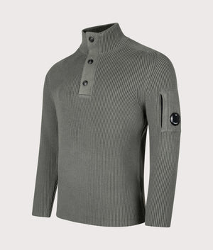 Full Rib Half Button Jumper. Shot by EQVVS. Front detail shot.