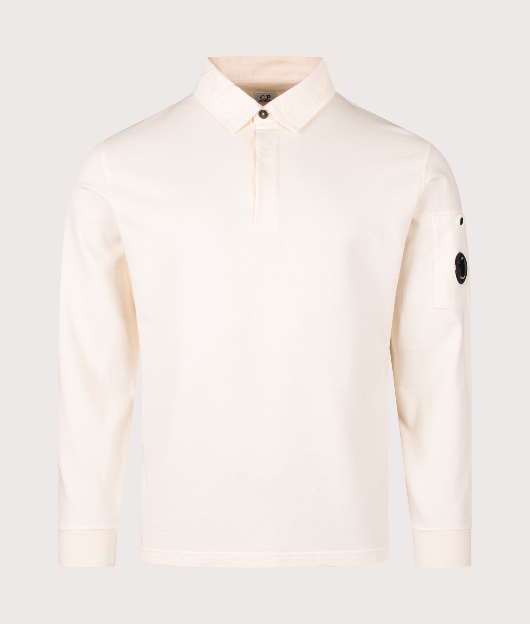 Light Fleece Polo Sweatshirt. Shot by EQVVS. Front shot.