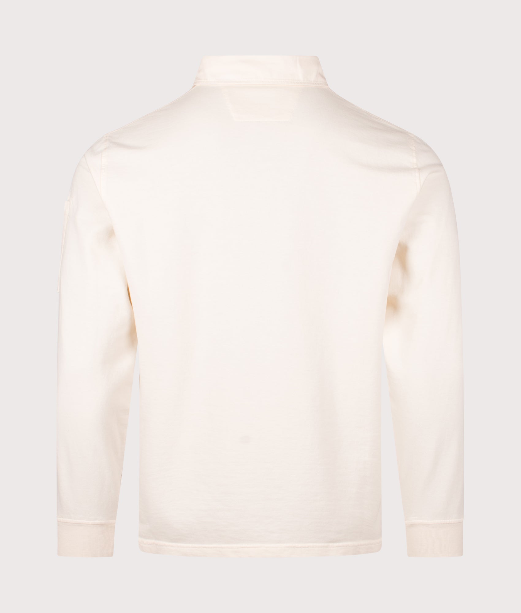 Light Fleece Polo Sweatshirt. Shot by EQVVS. Back shot.