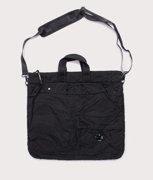 Nylon B Crossbody Rucksack by C.P. Company in Black. Shot by EQVVS. Front shot.
