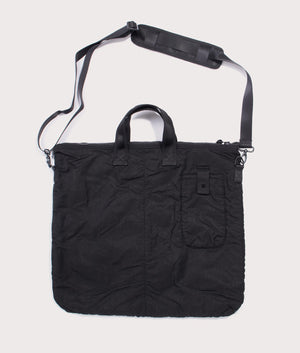 Nylon B Crossbody Rucksack by C.P. Company in Black. Shot by EQVVS. Back shot.