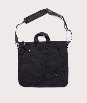Nylon B Crossbody Rucksack by C.P. Company in Black. Shot by EQVVS. Front shot.