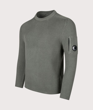 Full Rib Crewneck Lens Jumper. Shot by EQVVS. Front detail shot.