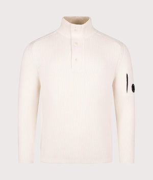 Full Rib Half Button Jumper. Shot by EQVVS. Front shot.