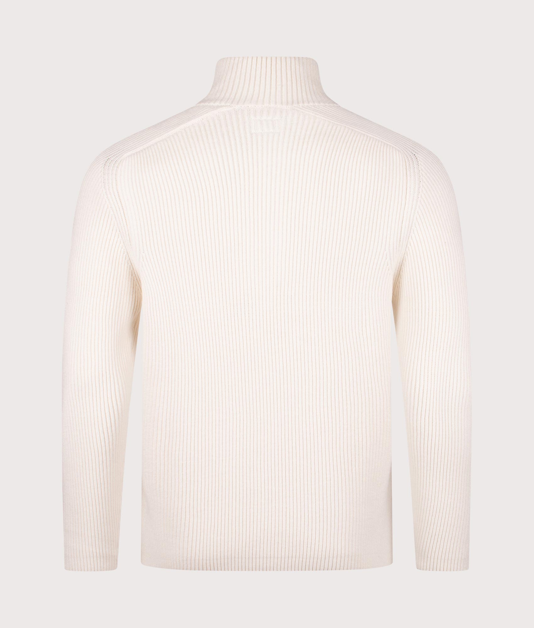 Full Rib Half Button Jumper. Shot by EQVVS. Back shot.