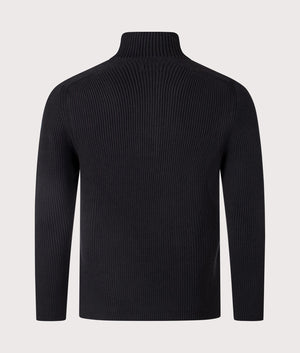 Full Rib Half Button Jumper. Shot by EQVVS. Back shot.