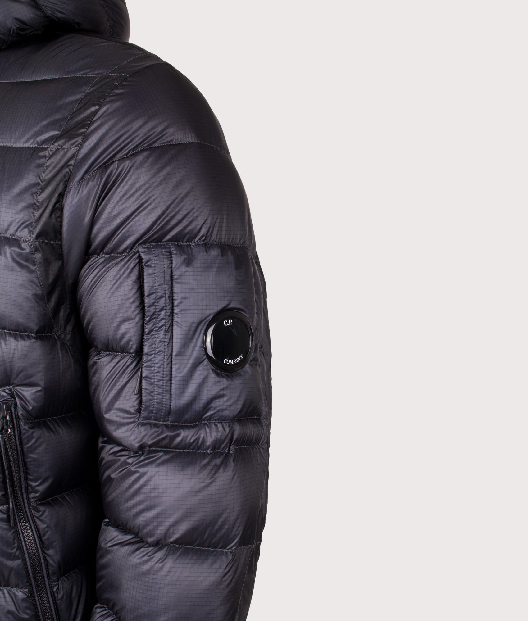 D.D. Shell Hooded Down Jacket. Shot by EQVVS. Detail shot.