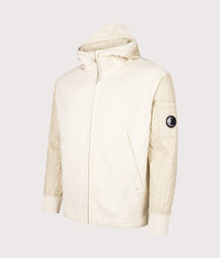 Diagonal Raised Fleece Full Zip Hooded Sweatshirt: 402 Pistachio Shell 