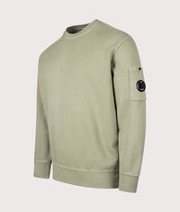 Diagonal Fleece Crewneck Lens Sweatshirt: 612 Seagrass 