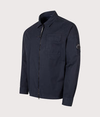 Organic Gabardine Zipped Lens Overshirt: 888 Total Eclipse 