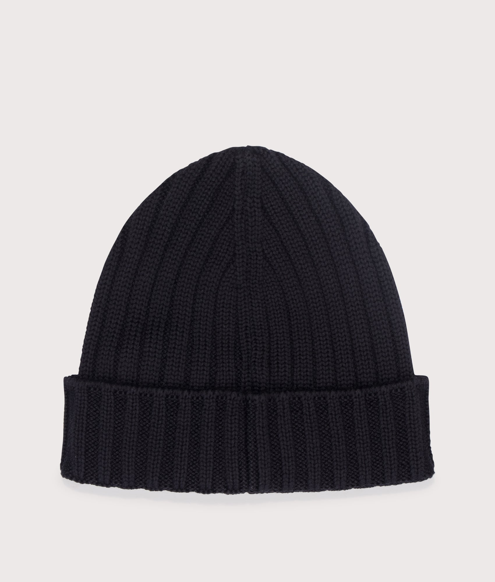 Extrafine Merino Wool Lens Beanie. Shot by EQVVS. Back shot.
