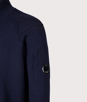 Lambswool GRS Quarter Zip Jumper. Shot by EQVVS. Detail shot.
