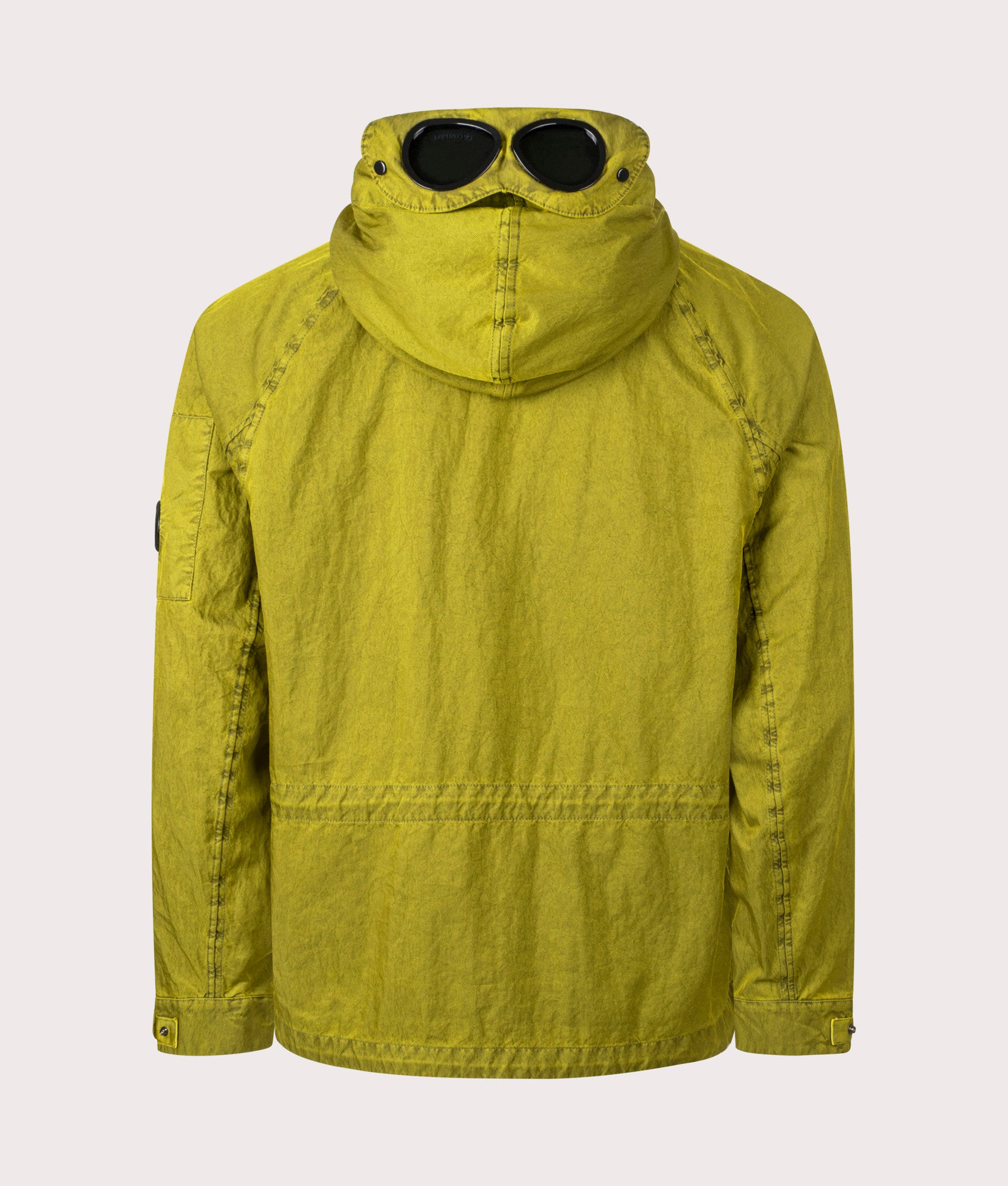 Panama-R Mixed Goggle Jacket in Antique Moss | 100% Polyamide | C.P. Company | EQVVS | Back shot 