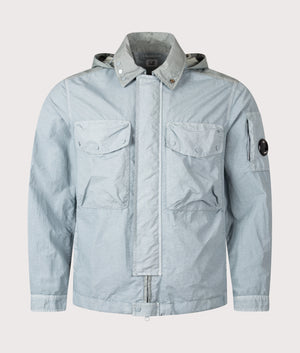 Flatt Nylon Mixed Goggle Overshirt in Blue | C.P. Company | EQVVS
