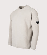 Cotton Chenille Crewneck Lens Jumper: 904 Dove 