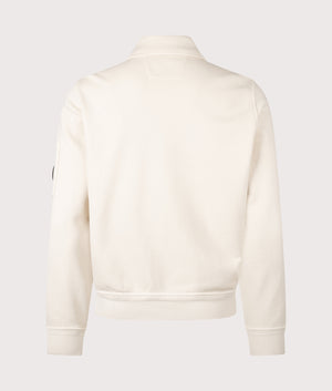 Diagonal Fleece Zip Lens Sweatshirt in Dew | C.P. Company | EQVVS