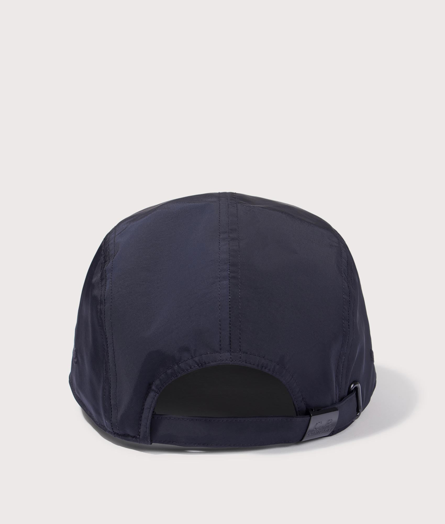 C.P. Company Chrome-R Cap in Total Eclipse at EQVVS Menswear. Back shot.