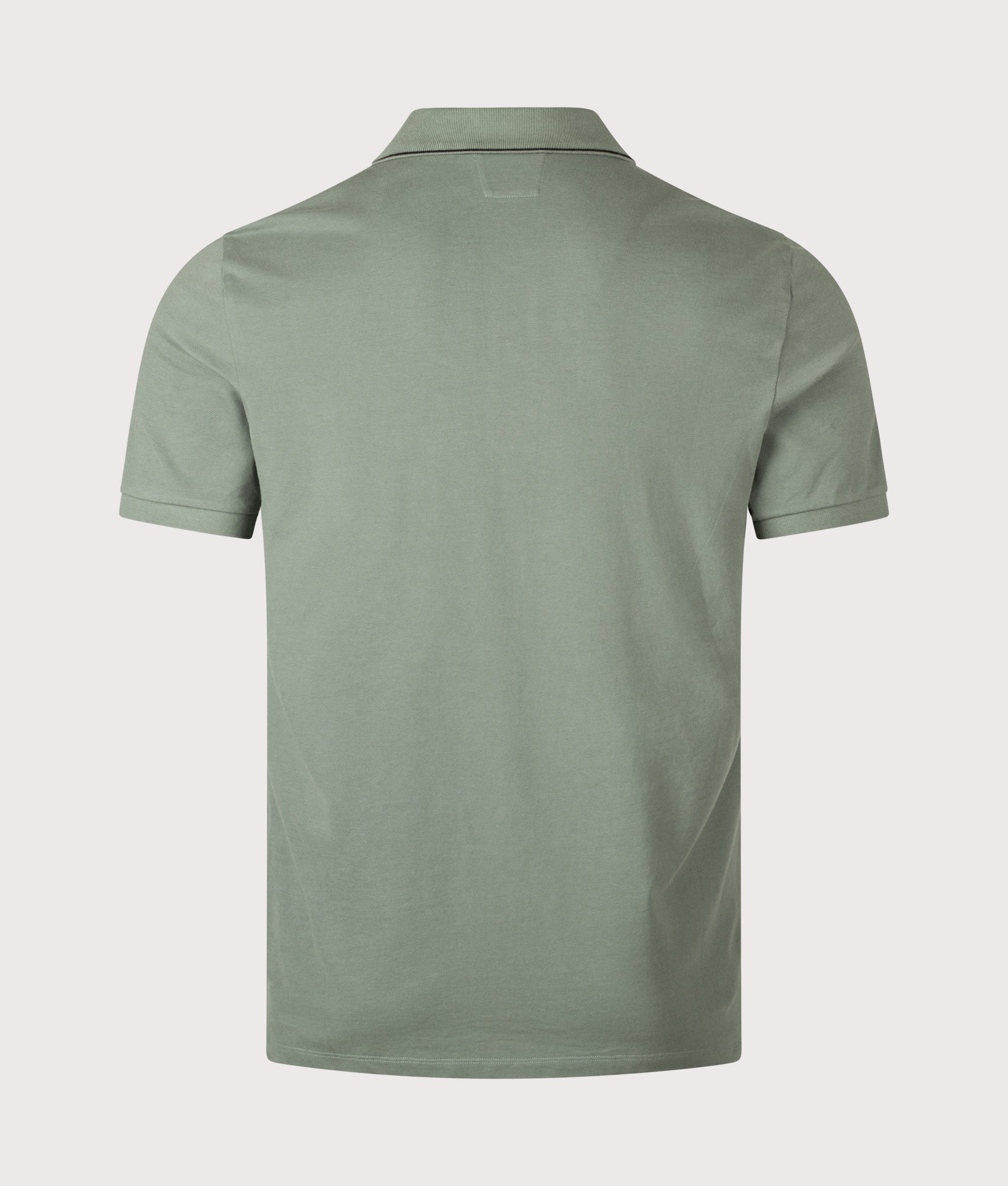 Stretch Piqué Logo Polo Shirt in Laurel Wreath | C.P. Company | EQVVS | Back shot 