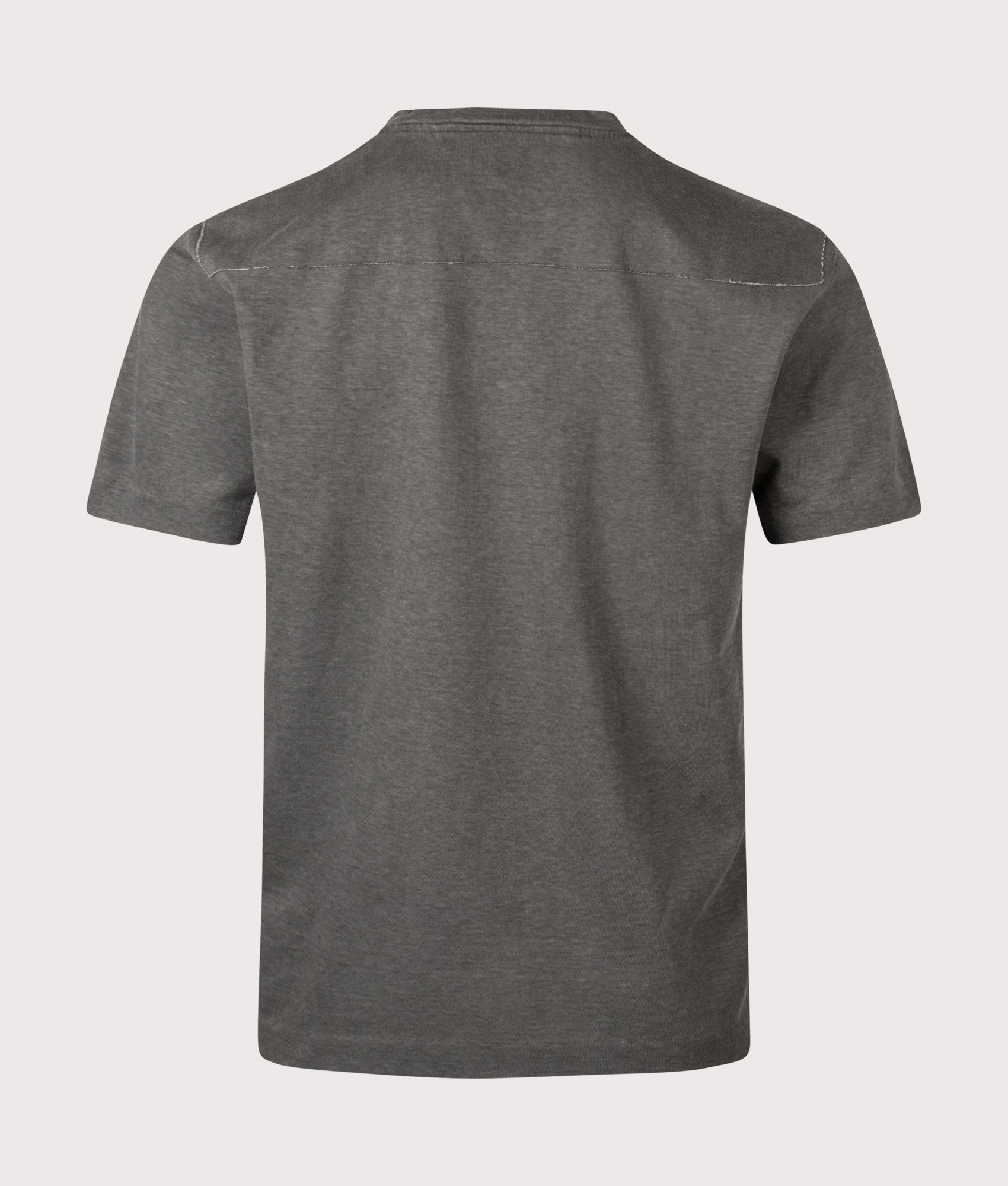 C.P. Company 20/1 Jersey Plated Logo T-Shirt in Gunmetal at EQVVS Menswear. Back shot.