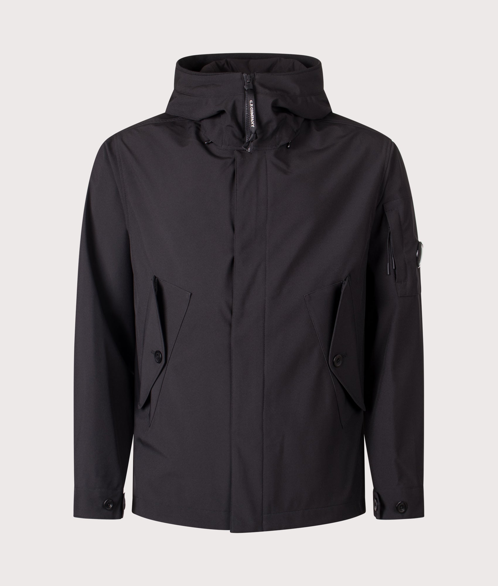 C.P. Shell-R Goggle Jacket in Black | C.P. Company | EQVVS