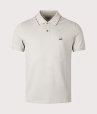 Stretch Piquet Short Sleeve Logo Polo Shirt: 904 Dove 