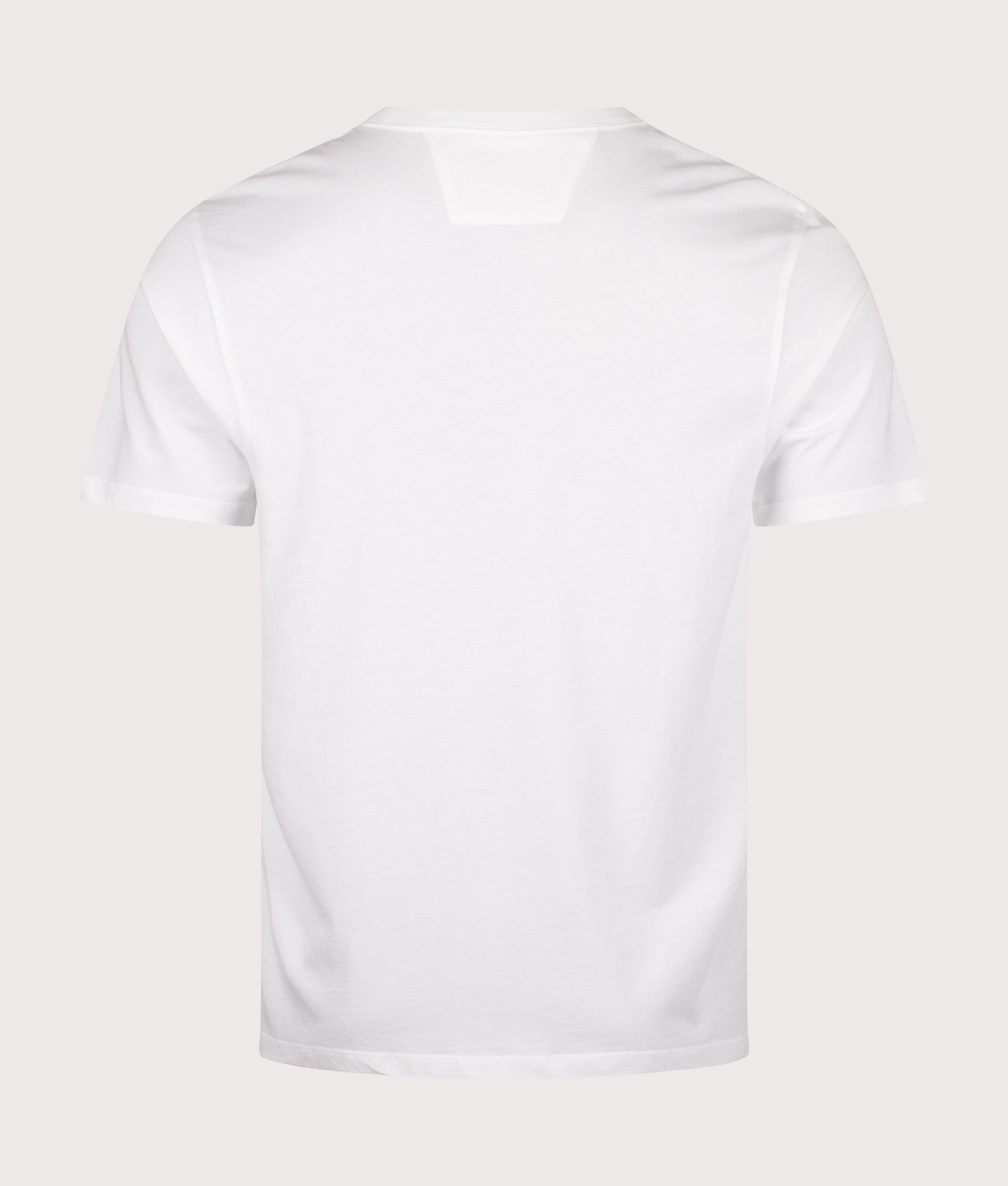 C.P. Company 30/1 Jersey Short Sleeve Printed T-Shirt in Gauze White at EQVVS Menswear. Back shot.