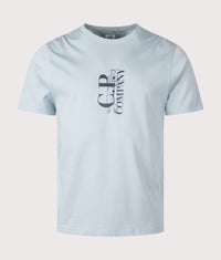 30/1 Jersey Short Sleeve Printed T-Shirt: 809 Silver Blue 