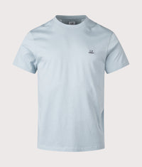 30/1 Jersey Short Sleeve Logo Patch T-Shirt: 809 Silver Blue 