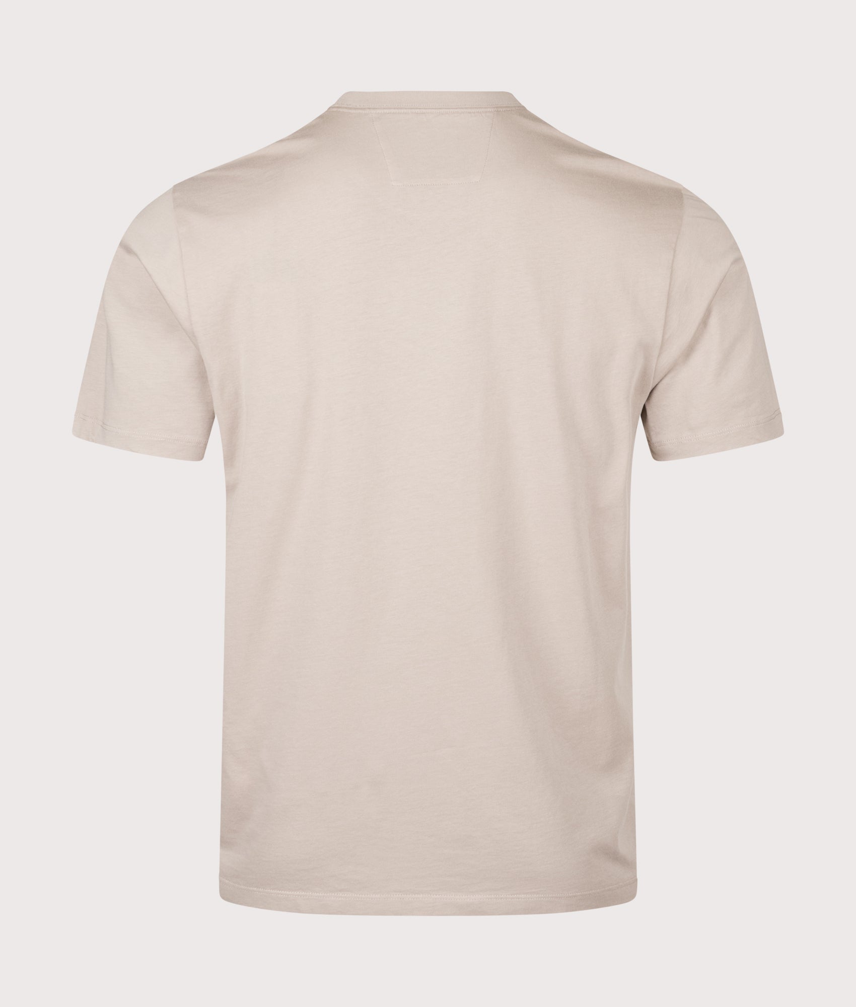 C.P. Company 30/1 Jersey Short Sleeve Logo Patch T-Shirt in Dove at EQVVS Menswear. Back shot.