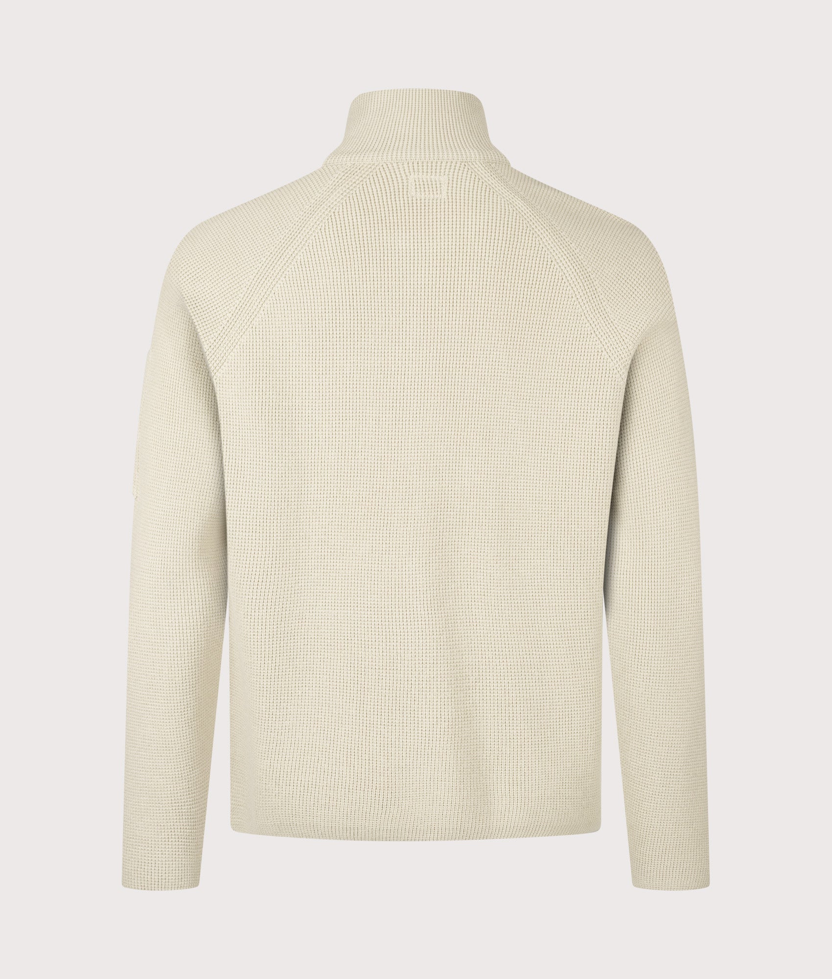 Waffle Knit Zip Through Lens Cardigan