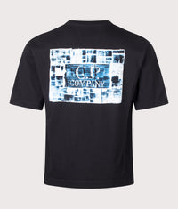 Regular Fit 30/1 Jersey Chest-Back Logo T-Shirt: 999 Black 