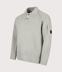Chenille Cotton Polo Jumper: 936 Flint Grey 