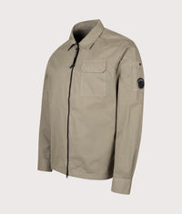 Organic Gabardine Zipped Lens Overshirt: 356 Fallen Rock 