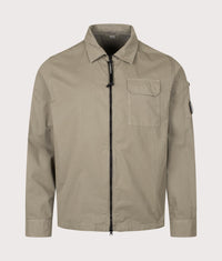 Organic Gabardine Zipped Lens Overshirt: 356 Fallen Rock 