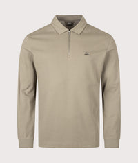 Long Sleeve Stretch Piquet Zip Polo Shirt: 356 Fallen Rock 