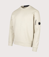 Diagonal Raised Fleece Crewneck Lens Sweatshirt: 120 Silver Birch 
