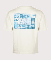 Regular Fit 30/1 Jersey Chest-Back Logo T-Shirt: 120 Silver Birch 