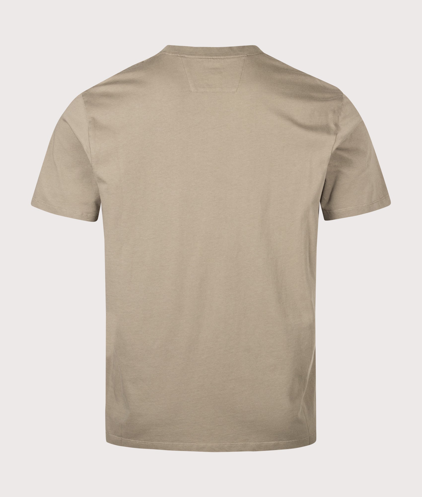 C.P. Company 30/1 Jersey Logo Patch T-Shirt in Fallen Rock at EQVVS Menswear. Back shot.