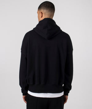 Oversized 1954 Hoodie in Black by Florence Black. EQVVS Back Angle Shot.