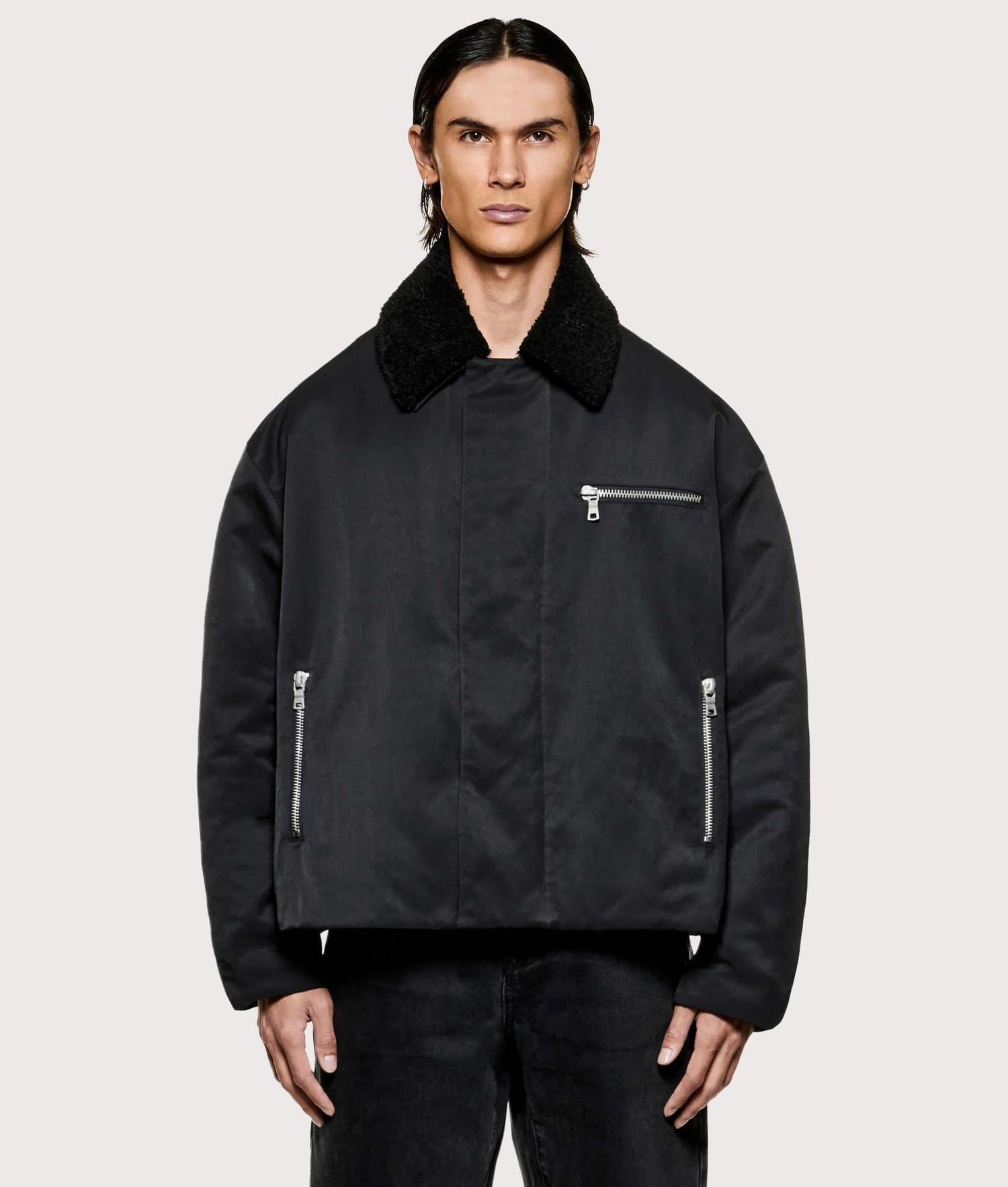 Padded Nylon Box Jacket in Black | MKI MIYUKI ZOKU | EQVVS Padded Nylon Box Jacket in Black | MKI MIYUKI ZOKU | EQVVS
