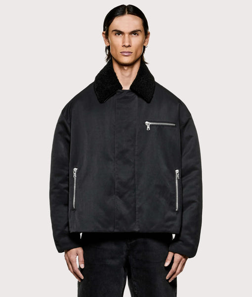 Padded Nylon Box Jacket in Black | MKI MIYUKI ZOKU | EQVVS