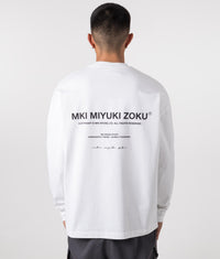 Oversized Long Sleeve Design Studio T-Shirt: White 